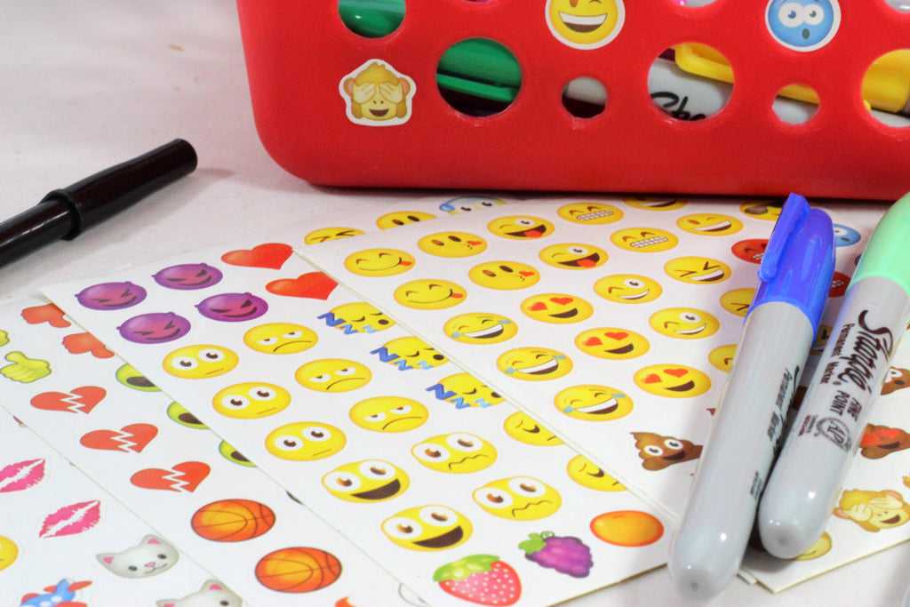 Stickers, Emoji, 15x16,5 cm, 1 Sheet